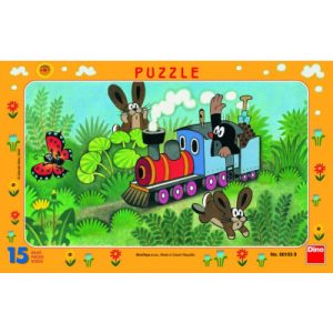 Puzzle krtek a lokomotiva Dino